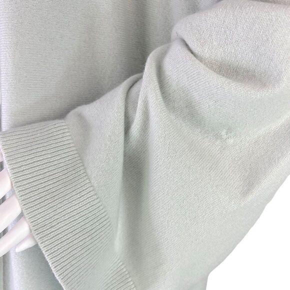 Lafayette 148 New York Mint Green 100% Cashmere Open Kimono Cardigan, Size M/L - Picture 9 of 10